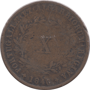 1846 10 REIS PORTUGAL - WORLD COINS - Cambridgeshire Coins