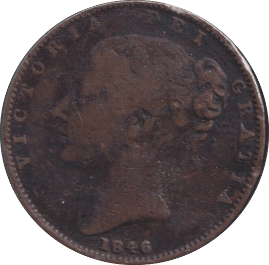 1846 FARTHING ( FINE ) - FARTHING - Cambridgeshire Coins