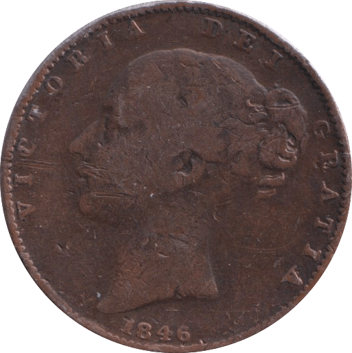 1846 FARTHING ( FINE ) - FARTHING - Cambridgeshire Coins