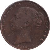 1846 FARTHING ( FINE ) - FARTHING - Cambridgeshire Coins