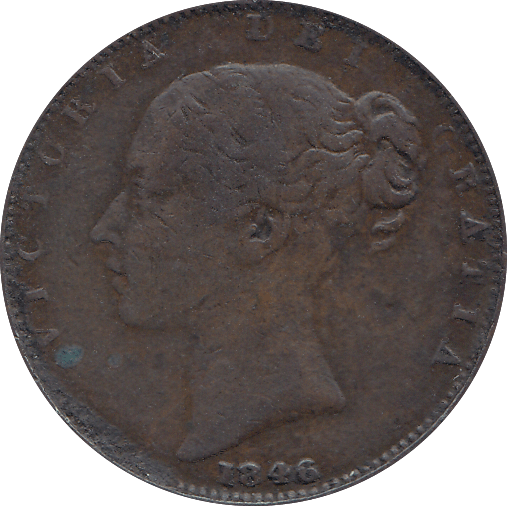 1846 FARTHING ( GVF ) - FARTHING - Cambridgeshire Coins