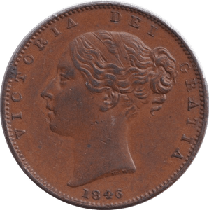 1846 FARTHING ( UNC ) - FARTHING - Cambridgeshire Coins