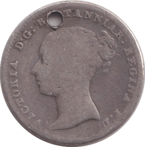 1846 FOURPENCE ( FINE ) HOLED - FOURPENCE - Cambridgeshire Coins