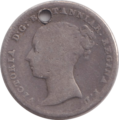 1846 FOURPENCE ( FINE ) HOLED - FOURPENCE - Cambridgeshire Coins