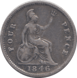 1846 FOURPENCE ( GF ) - FOURPENCE - Cambridgeshire Coins