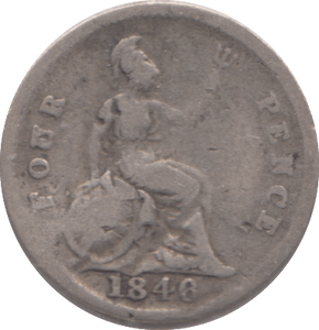 1846 FOURPENCE ( NF ) - FOURPENCE - Cambridgeshire Coins