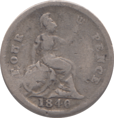 1846 FOURPENCE ( NF ) - FOURPENCE - Cambridgeshire Coins