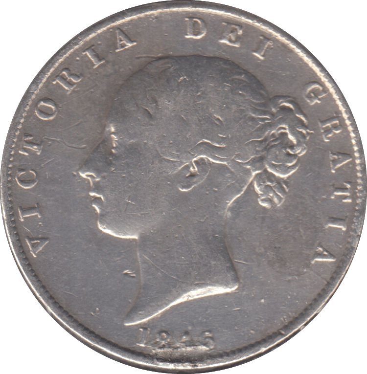 1846 HALFCROWN EX MOUNT( GF ) - SIXPENCE - Cambridgeshire Coins