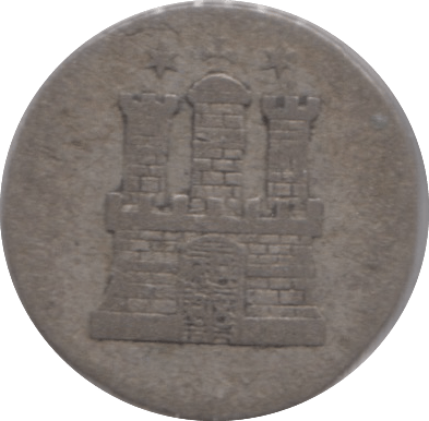 1846 ONE SCHILLING HAMBURG GERMANY - SILVER WORLD COINS - Cambridgeshire Coins