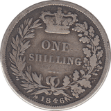 1846 SHILLING ( FINE ) - SHILLING - Cambridgeshire Coins