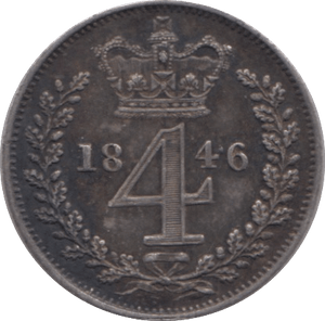 1846 SILVER MAUNDY FOURPENCE ( GVF ) - MAUNDY FOURPENCE - Cambridgeshire Coins