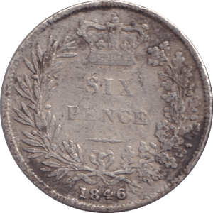 1846 SIXPENCE ( FAIR ) - SIXPENCE - Cambridgeshire Coins