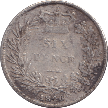 1846 SIXPENCE ( FAIR ) - SIXPENCE - Cambridgeshire Coins