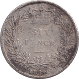 1846 SIXPENCE ( FAIR ) - SIXPENCE - Cambridgeshire Coins