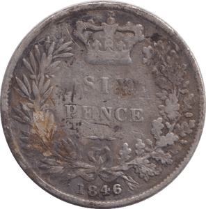 1846 SIXPENCE ( FAIR ) - WORLD COINS - Cambridgeshire Coins