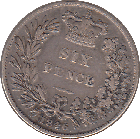 1846 SIXPENCE ( GF ) - SIXPENCE - Cambridgeshire Coins