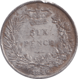 1846 SIXPENCE ( GF ) - SIXPENCE - Cambridgeshire Coins