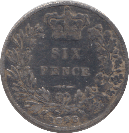 1846 SIXPENCE ( NF ) - SIXPENCE - Cambridgeshire Coins