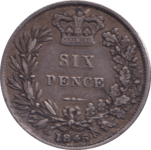 1846 SIXPENCE ( VF ) - SIXPENCE - Cambridgeshire Coins