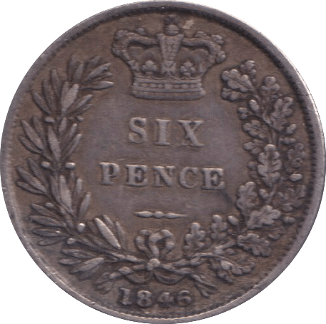1846 SIXPENCE ( VF ) - SIXPENCE - Cambridgeshire Coins