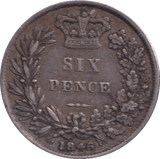 1846 SIXPENCE ( VF ) - SIXPENCE - Cambridgeshire Coins