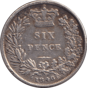 1846 SIXPENCE ( VF ) - SIXPENCE - Cambridgeshire Coins