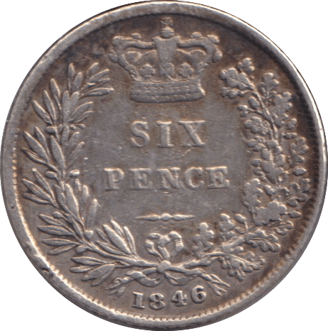 1846 SIXPENCE ( VF ) - SIXPENCE - Cambridgeshire Coins