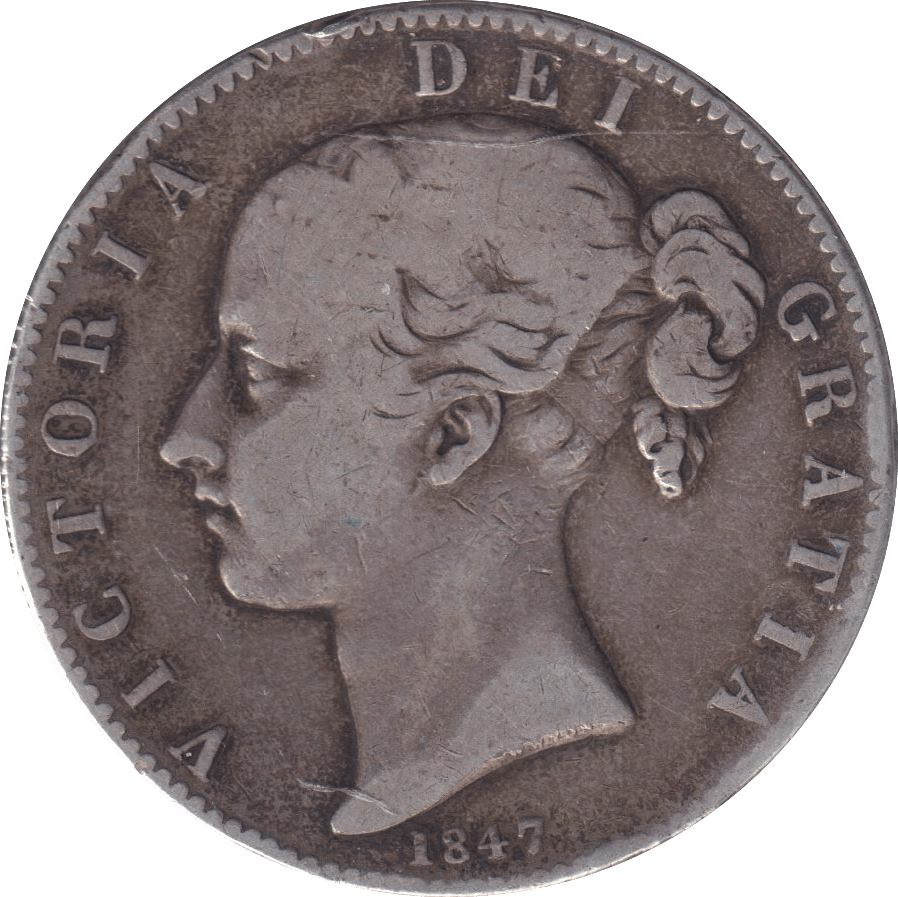 1847 CROWN ( FINE ) - CROWN - Cambridgeshire Coins