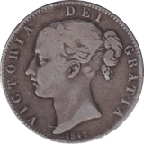 1847 CROWN ( FINE ) - CROWN - Cambridgeshire Coins