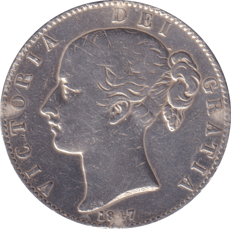 1847 CROWN ( GF ) CLEANED - FLORIN - Cambridgeshire Coins