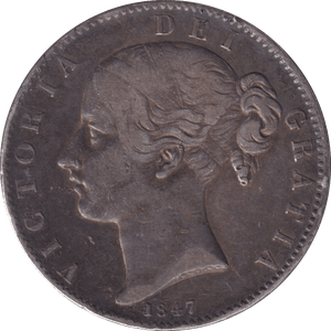1847 CROWN ( GF ) - CROWN - Cambridgeshire Coins