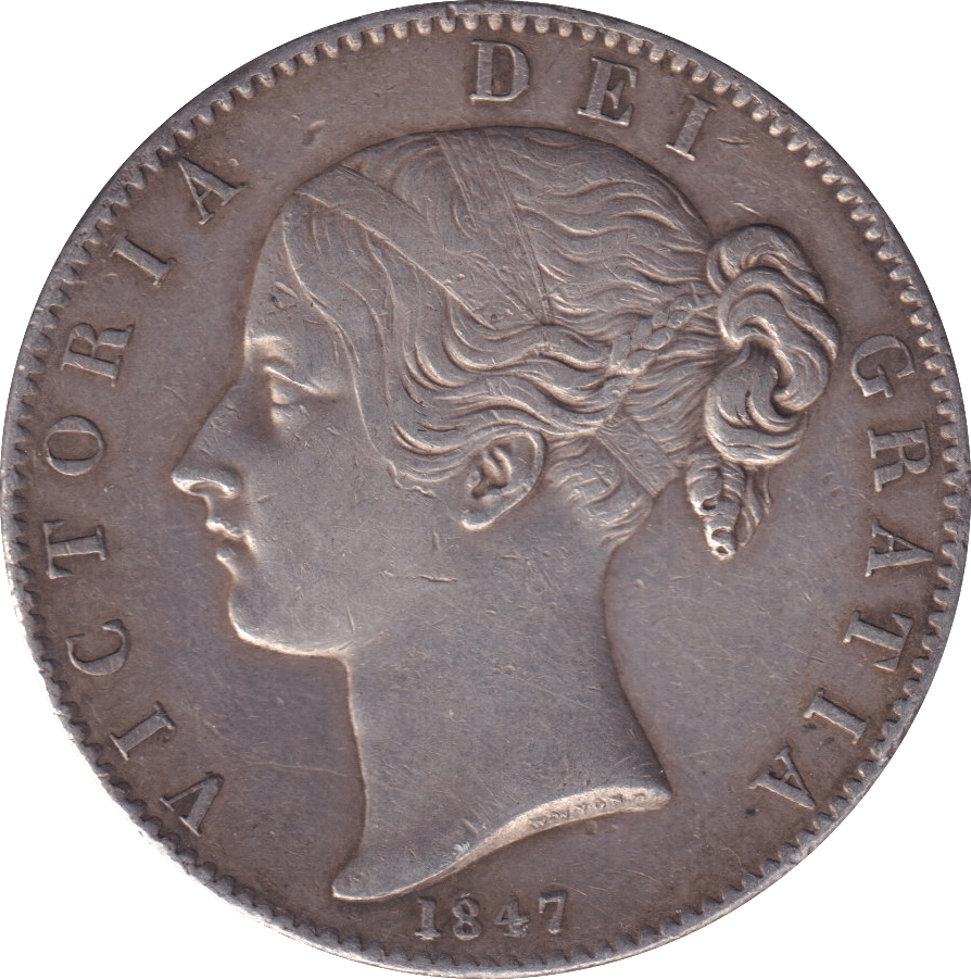 1847 CROWN ( GVF ) - FLORIN - Cambridgeshire Coins