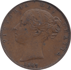 1847 FARTHING ( AUNC ) - FARTHING - Cambridgeshire Coins