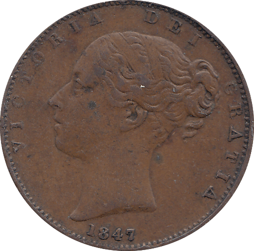 1847 FARTHING ( AUNC ) - FARTHING - Cambridgeshire Coins