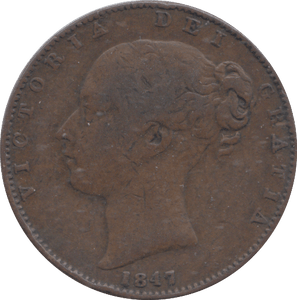 1847 FARTHING ( FINE ) - FARTHING - Cambridgeshire Coins
