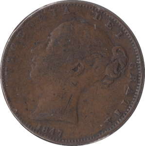 1847 FARTHING ( FINE ) - Farthing - Cambridgeshire Coins