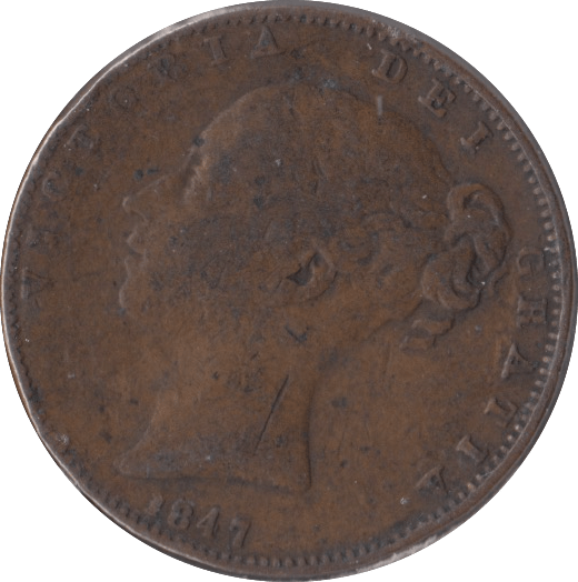 1847 FARTHING ( FINE ) - Farthing - Cambridgeshire Coins