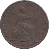 1847 FARTHING ( FINE ) - Farthing - Cambridgeshire Coins