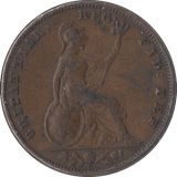1847 FARTHING ( FINE ) - Farthing - Cambridgeshire Coins