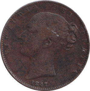 1847 FARTHING ( FINE ) - FARTHING - Cambridgeshire Coins