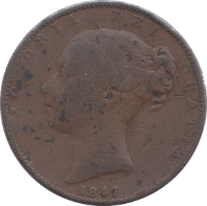 1847 FARTHING ( FINE ) - Farthing - Cambridgeshire Coins