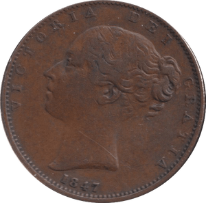 1847 FARTHING ( GVF ) - FARTHING - Cambridgeshire Coins