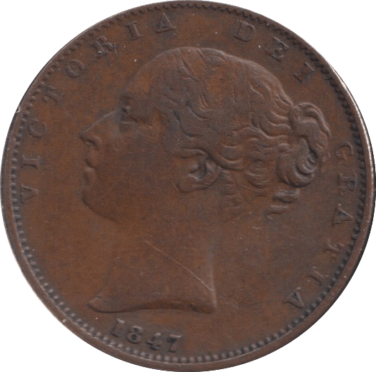 1847 FARTHING ( GVF ) - FARTHING - Cambridgeshire Coins