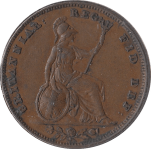 1847 FARTHING ( GVF ) - Farthing - Cambridgeshire Coins