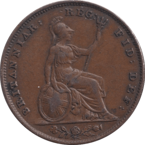 1847 FARTHING ( GVF ) - FARTHING - Cambridgeshire Coins