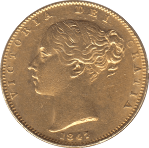 1847 GOLD SOVEREIGN ( GVF ) - SOVEREIGN - Cambridgeshire Coins