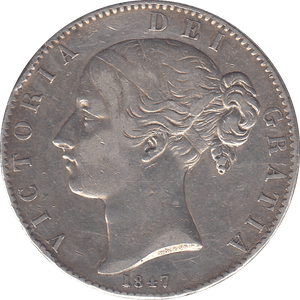 1847 HALF CROWN ( VF ) - WORLD COINS - Cambridgeshire Coins