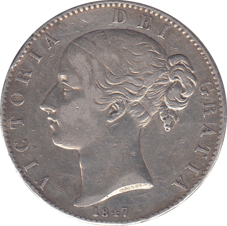 1847 HALF CROWN ( VF ) - WORLD COINS - Cambridgeshire Coins