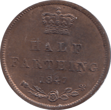 1847 HALF FARTHING ( UNC ) - HALF FARTHING - Cambridgeshire Coins