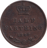 1847 HALF FARTHING ( VF ) - HALF FARTHING - Cambridgeshire Coins